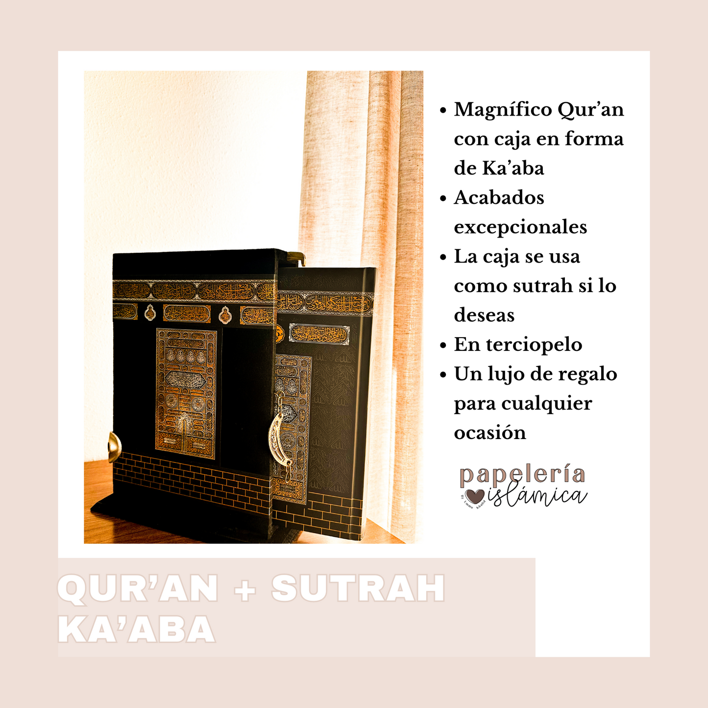 QURAN KAABA CON SUTRA REGALO PAPELERIA ISLAMICA