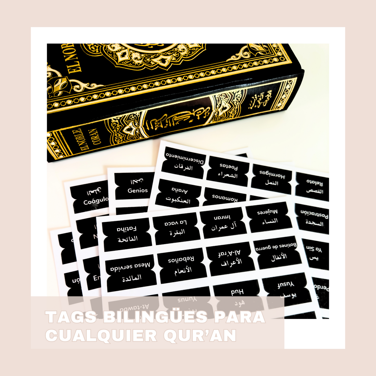 TAGS BILINGÜES NEGRO QUR'AN