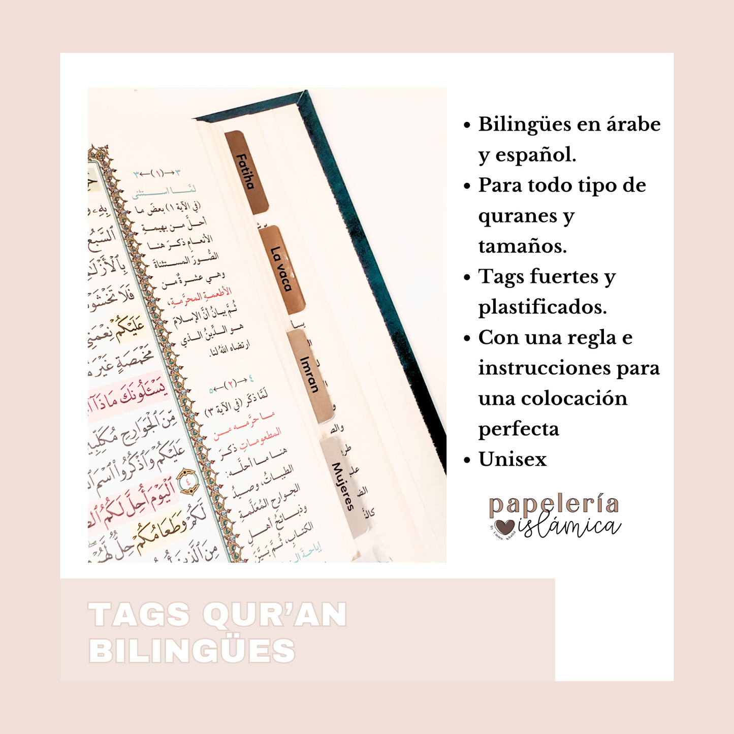 TAGS PARA EL QUR'AN BILINGÜES EN ÁRABE-ESPAÑOL