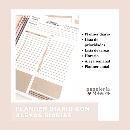 PLANNER DIARIO CON ALEYAS A5