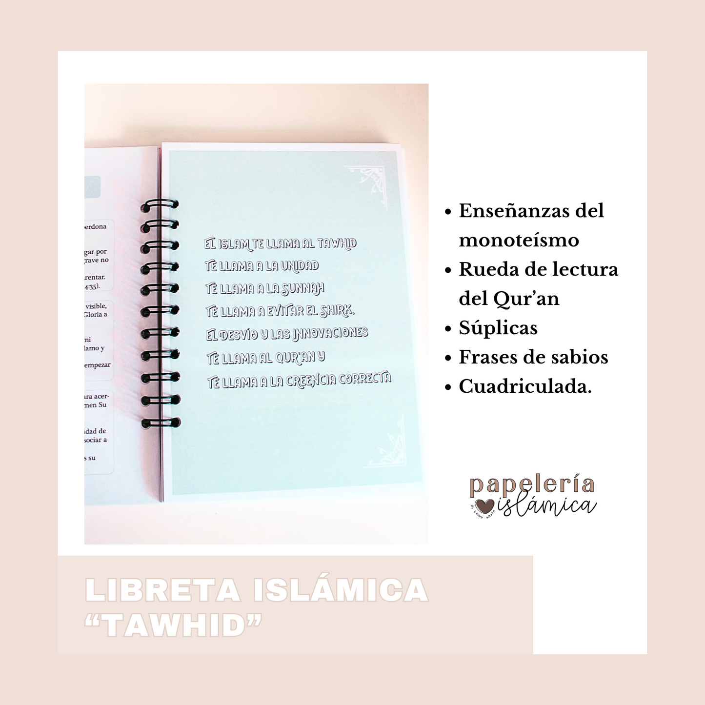 LIBRETA ISLÁMICA A5 CUADRICULADA