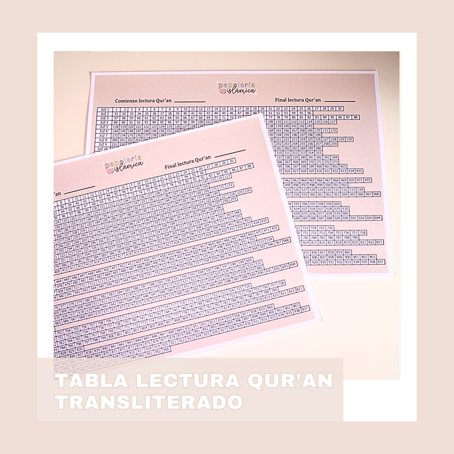 TABLA LECTURA QUR'AN TRANSLITERADO