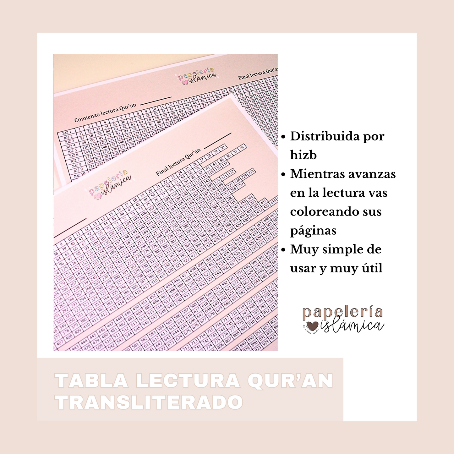 TABLA LECTURA QUR'AN TRANSLITERADO