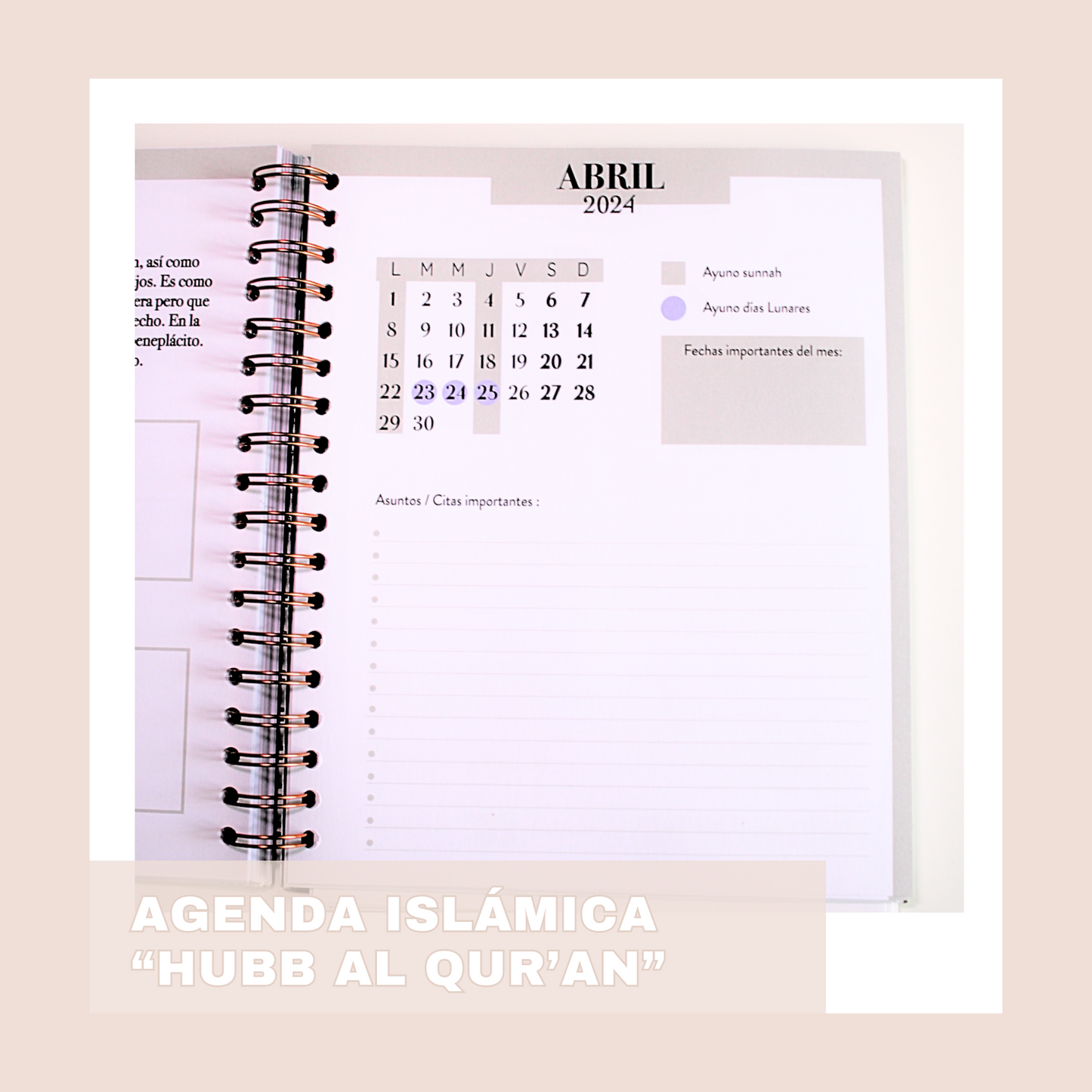 AGENDA ISLÁMICA 2024, HUBB AL QUR'AN