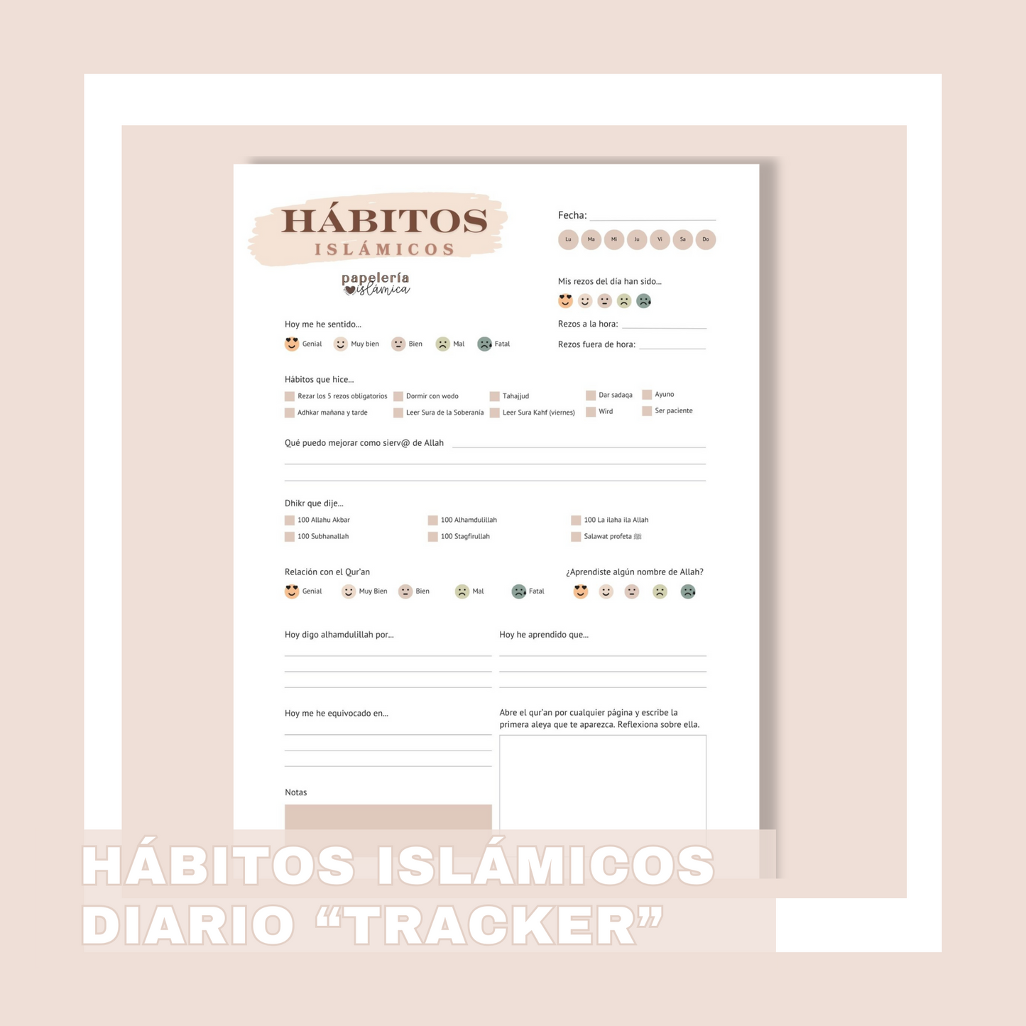 PLANNER DE HÁBITOS ISLÁMICOS