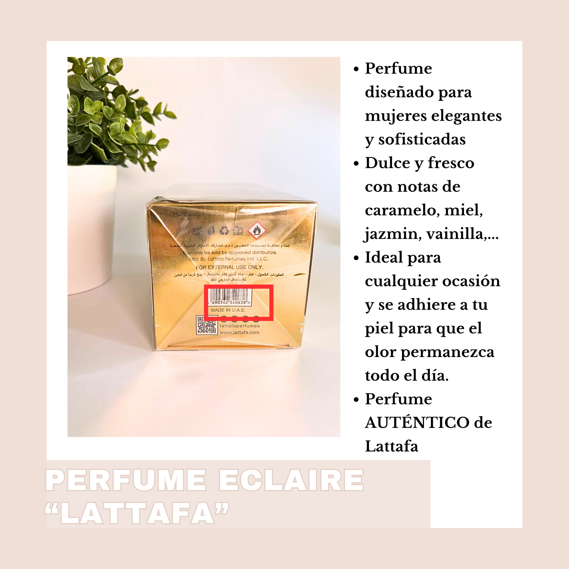 PERFUME ECLAIRE LATTAFA 28,95E AUTENTICO 1