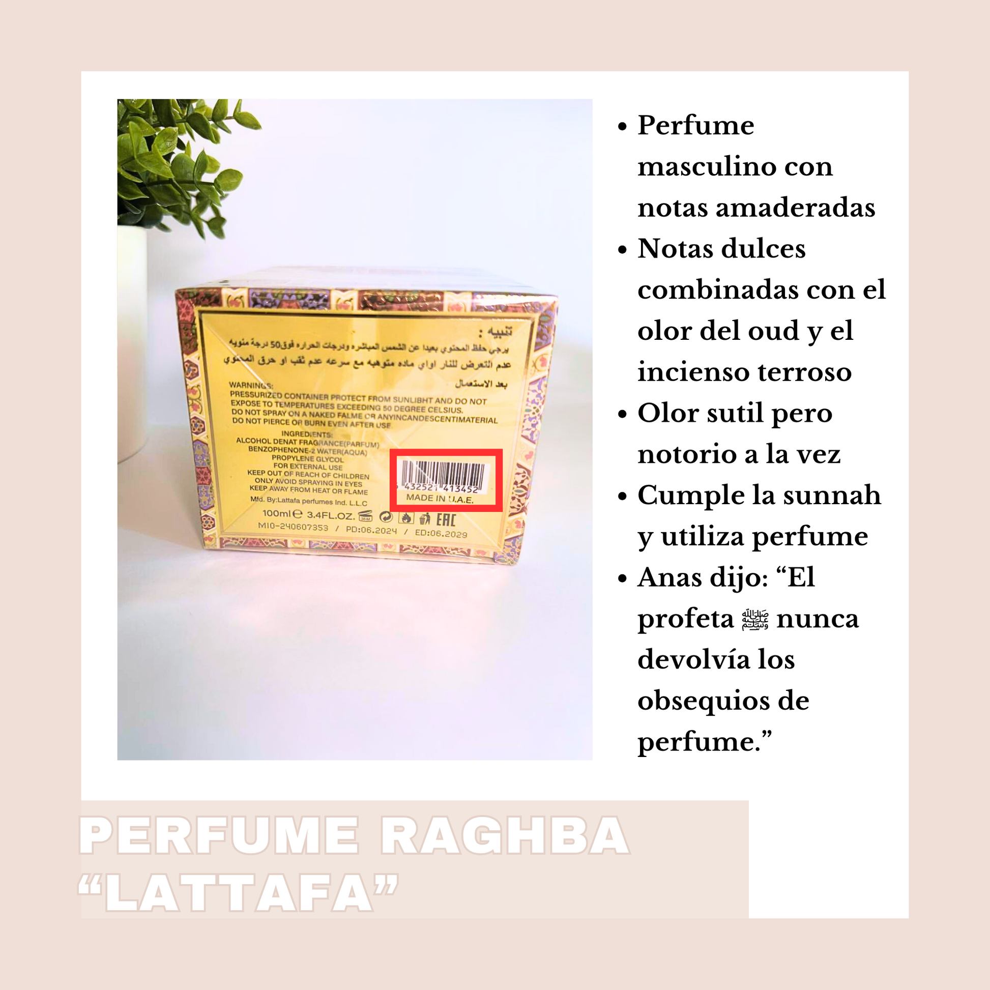 PERFUME RAGHBA LATTAFA 22,95E AUTENTICO 1