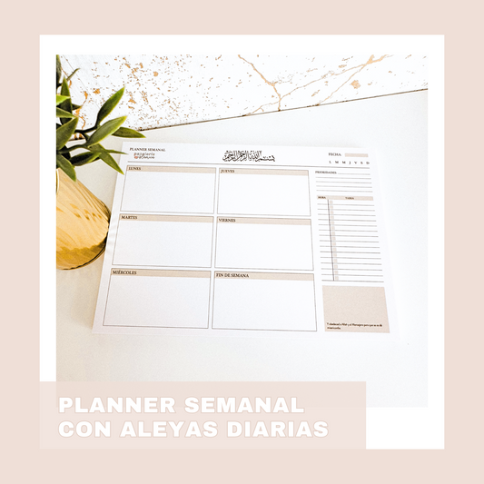 PLANNER SEMANAL ISLÁMICO CON ALEYAS