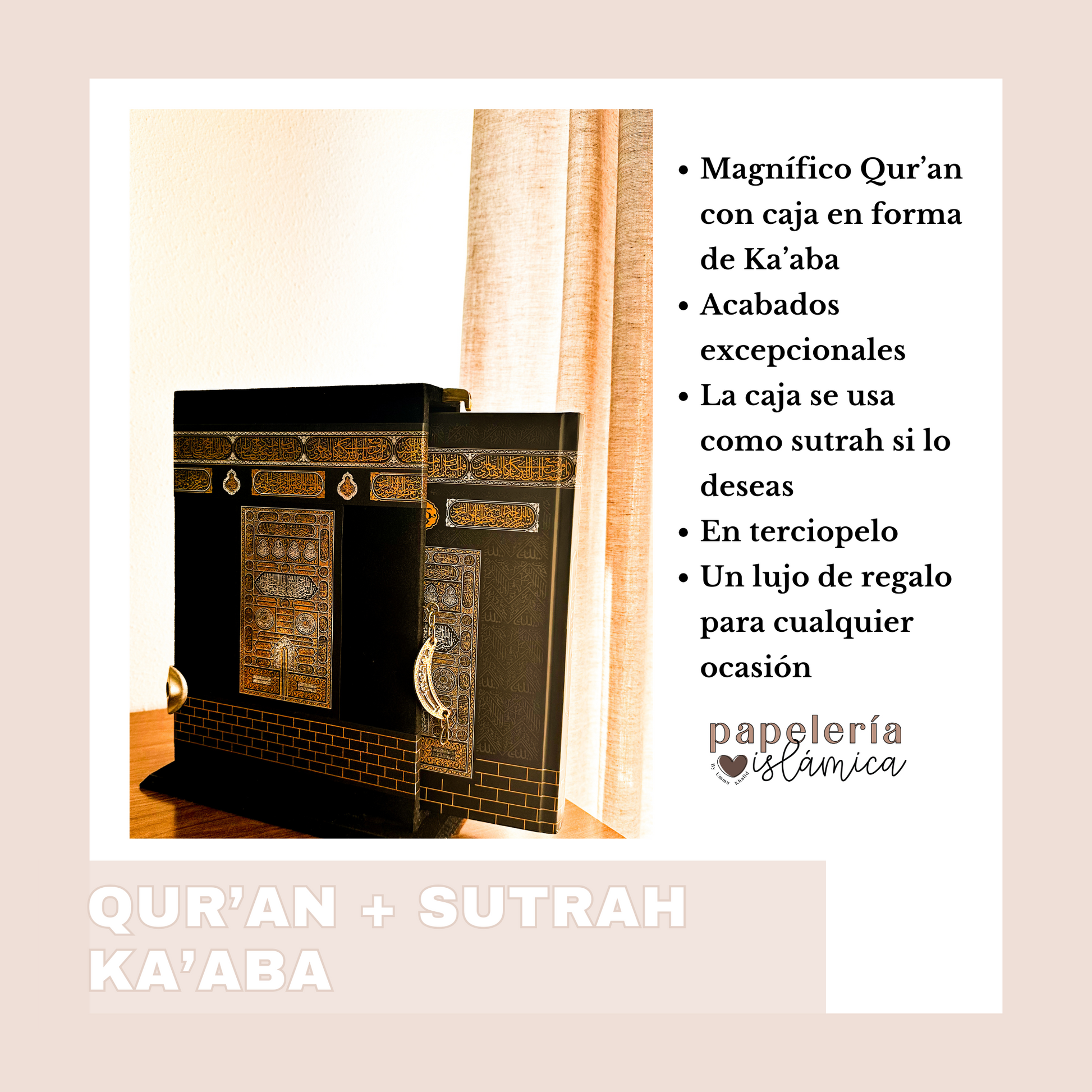 QURAN KAABA CON SUTRA REGALO PAPELERIA ISLAMICA 