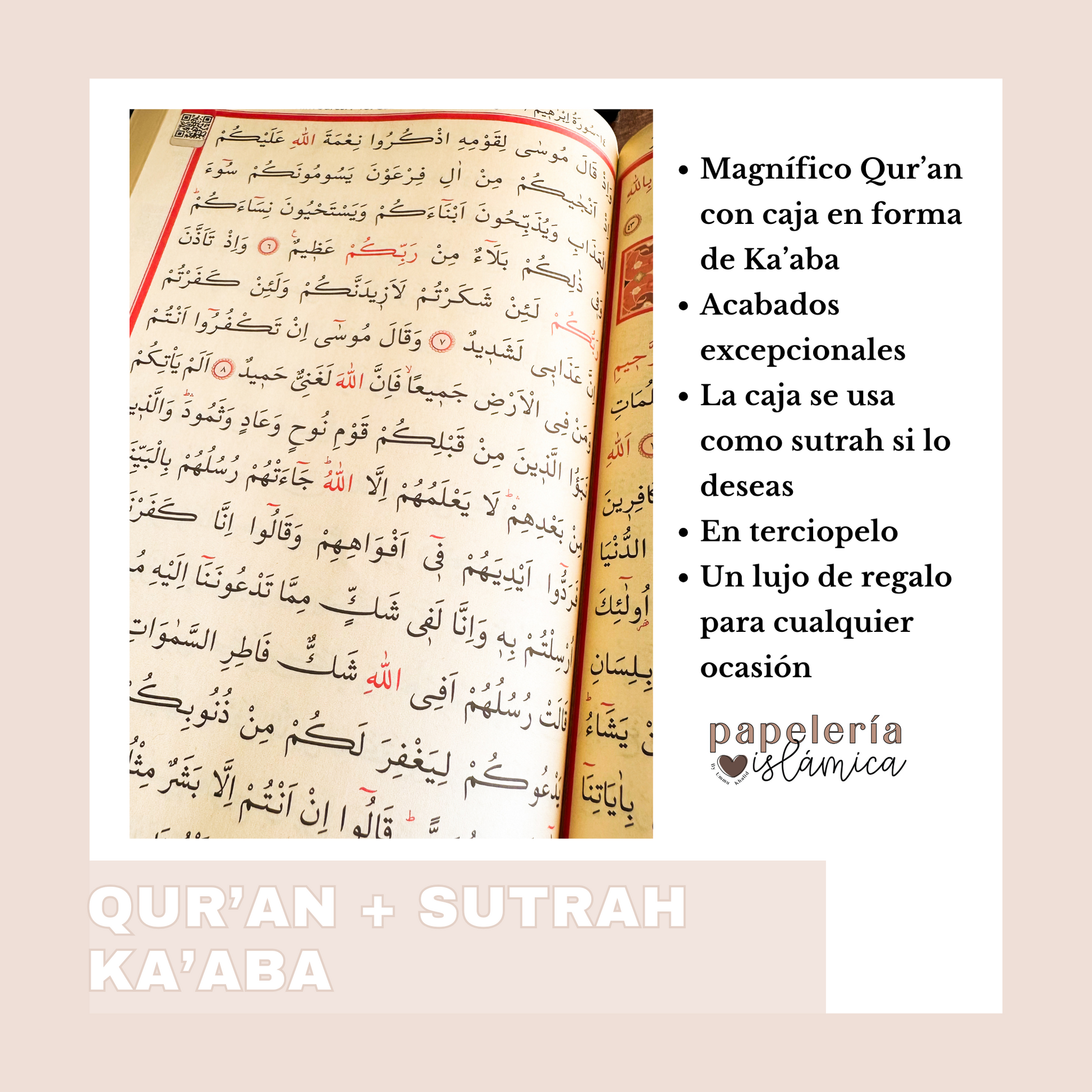 QURAN KAABA CON SUTRA REGALO PAPELERIA ISLAMICA 3