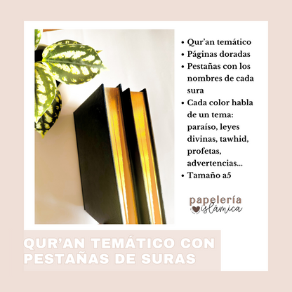 Quran tematico por colores paginas doradas 1