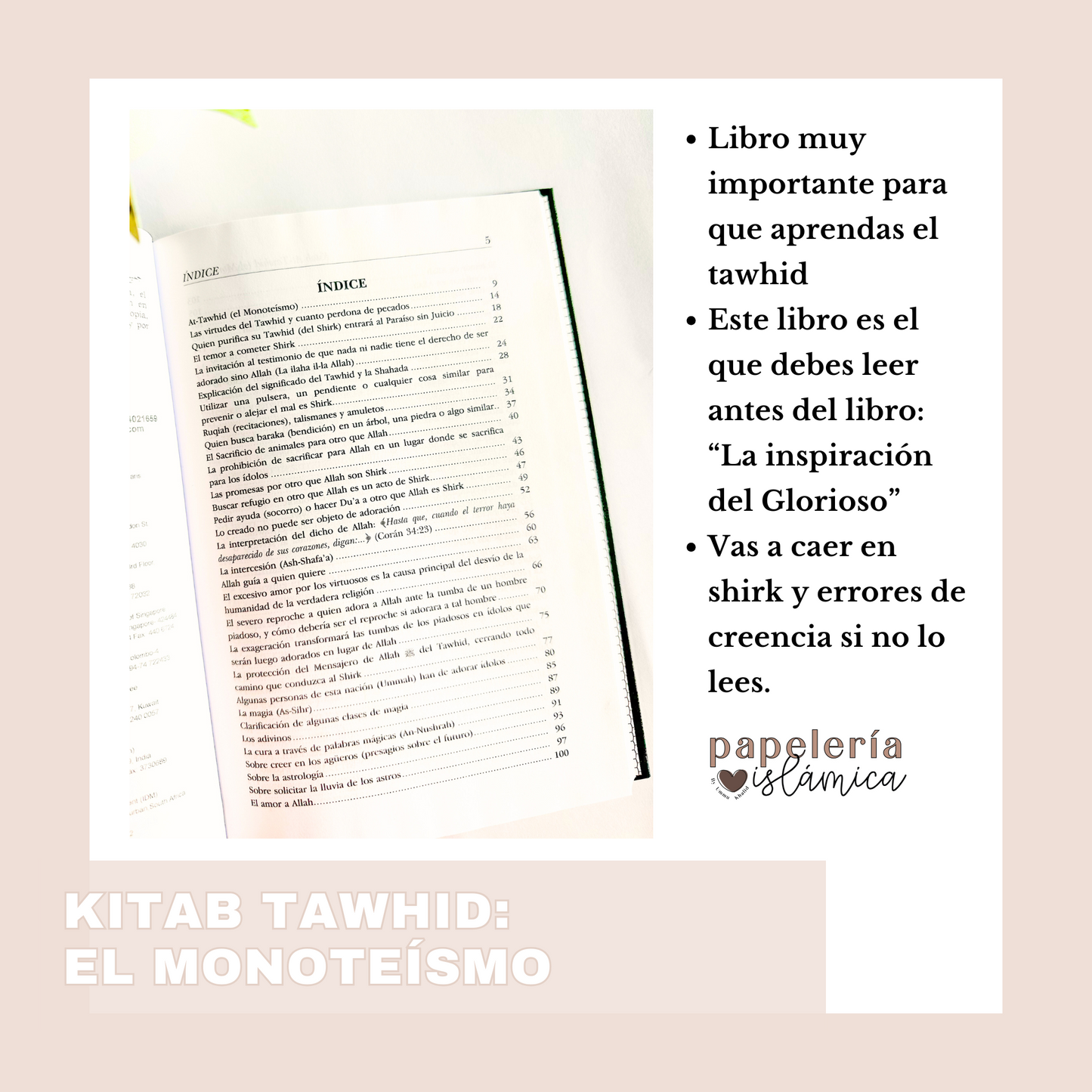 kitab tawhid el monoteismo por papeleria islamica 2